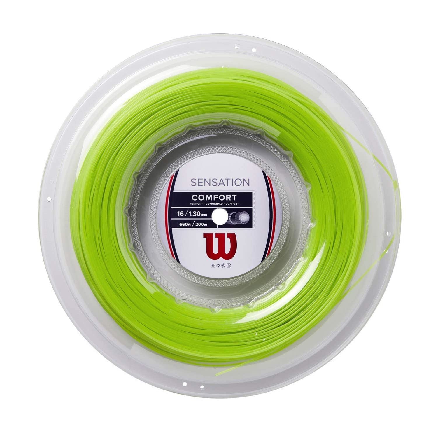 Wilson Unisex-Adult Sensation Racket strings, Neon Green, 16G