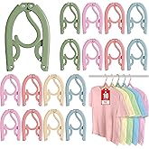 10 Pcs Travel Hangers Portable Foldable Travel Hanger Organizer, Plastic Cruise Ship Accessories Essentials Clothes Hanging Rack Folding Hangers for Traveling Camping Flying RV Europe Suitcase, Multi