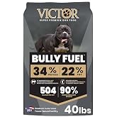 VICTOR Bully Fuel Dry Dog Food - High-Calorie Formula for Muscle, 40 lb | Real Beef First Ingredient, Lean Muscle Support, Glucosamine &amp; Chondroitin for Joint Health, Omega 3 &amp; 6 for Skin &amp; Coat