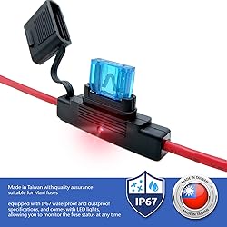 Waterproof in-line Maxi LED Fuse Holder,12 AWG for