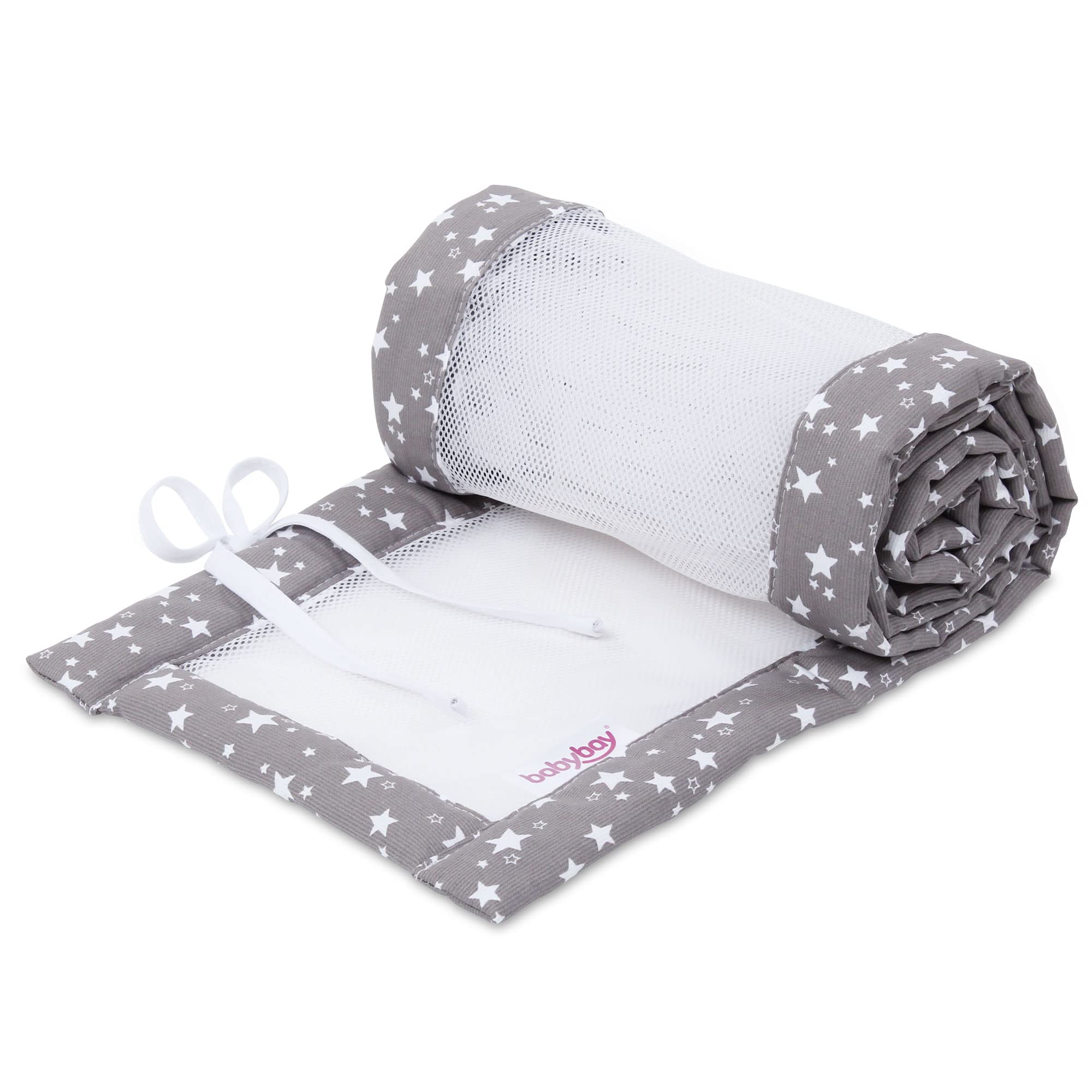 babybay babynest Mesh-Piqué Suitable for Model Original, Taupe Stars White