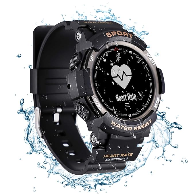 Smart Watch Fitness Tracker Waterproof Outdoor,with Sport Manager,Help Detection,Heart Rate Monitor,Data Synchronization for Men