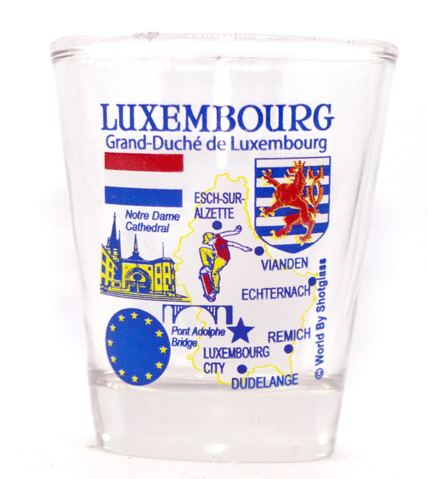 World By Shotglass Luxembourg EU Series Landmarks and Icons Shot Glass
