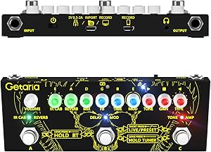 Getaria Guitar Multi-Functional Effect Pedal Routing IR Loader Guitar Combined Effects Pedal with Overdrive Distortion Delay Reverb Modulation Effects Pedal