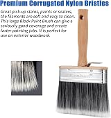 Genixart 5 inch Shed Fence Paint Brush Wooden Handle Deck Stain Masonry Limewash view 3