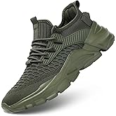 Srenket Men's Running Shoes, Non Slip, Breathable, Lightweight Fashion Sneakers, Slip Resistant Athletic Sports Walking Gym Work Shoes