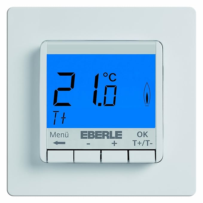 EBERLE 527815355100 Eberle FITnp - 3R Raumregler, UP-Montage - Blaues hintergrundbeleuchtetes Display
