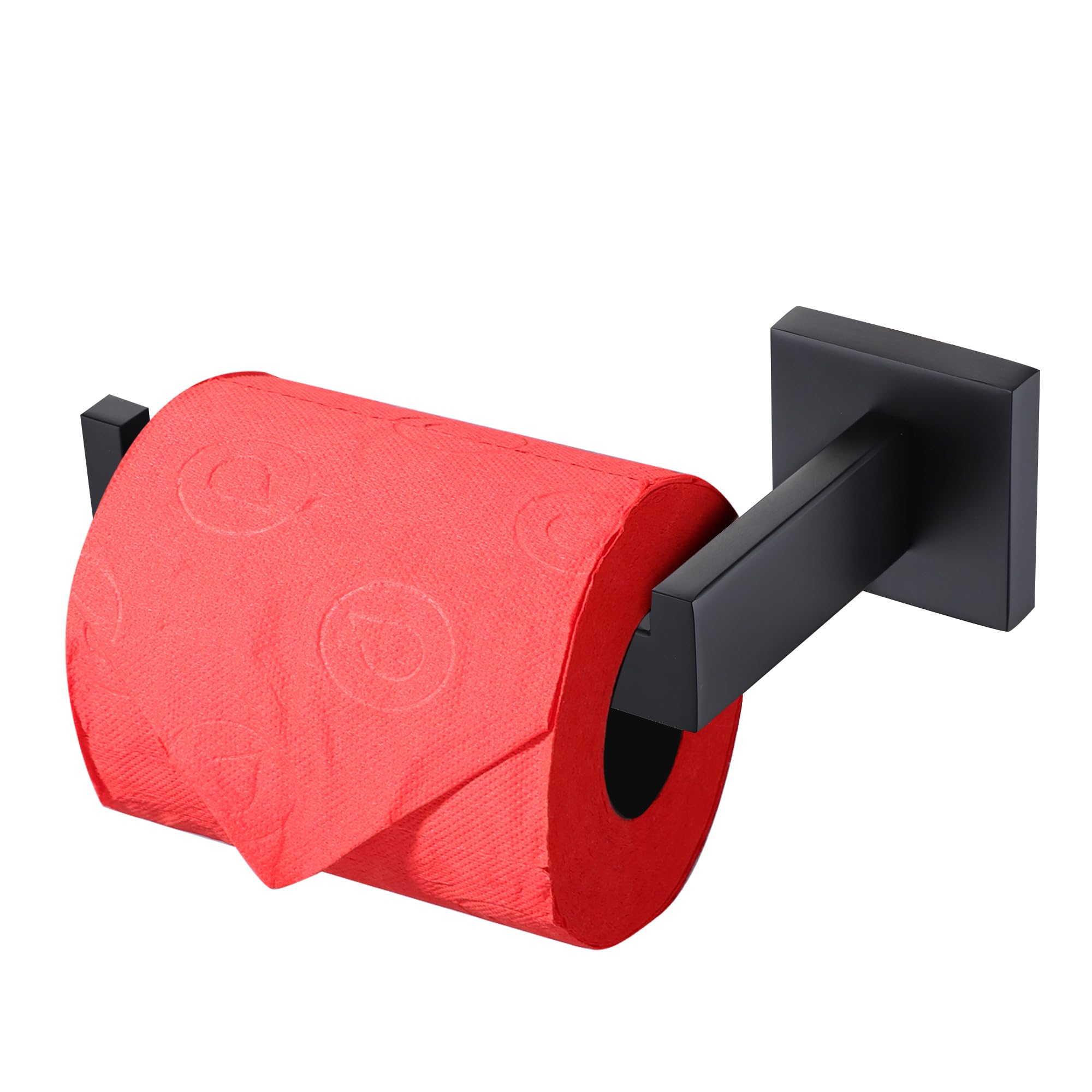 Photo 1 of LANC Black Toilet Paper Holder, Bathroom Toilet Paper Roll Holder Wall Mount for Kitchen Washroom Modern Matte Black TP Tissue Holder Dispenser and Hangers Stainless Steel, Left A8807MB-LF