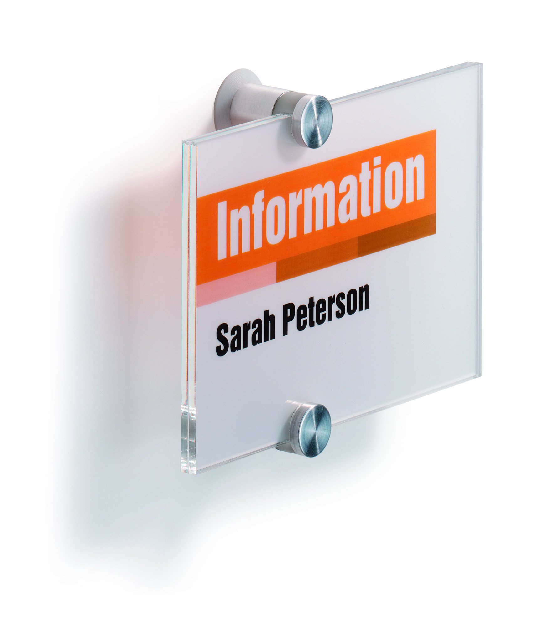 Durable Crystal Information Sign 148 x 105mm | Door and Wall Sign | Includes Fittings | Ideal for Offices, Hotels, Public Buildings, etc.