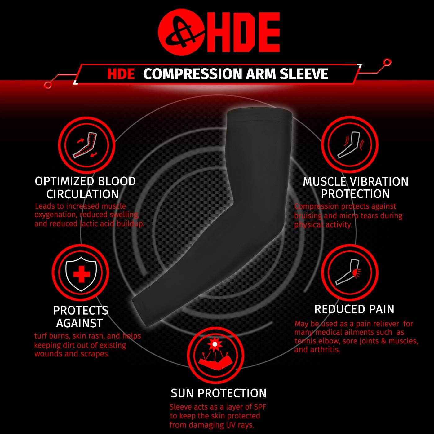 HDE 2 Pack Arm Compression Sleeves for Kids Basketball Shooting Sleeve - Youth Sports Football Baseball Softball : Clothing