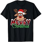 Merry Christmas Reindeer Men Women Family Matching Reindeer T-Shirt