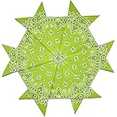 HankieWorld 6 Pack 12 Pack Bandanas 2 Sides Printed 22inch Unisex Cowboy Kerchiefs