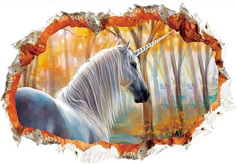 Amazon ウォールステッカー シール ユニコーン 壁紙 インテリア ステッカー リビング ウォールステッカー オンライン通販