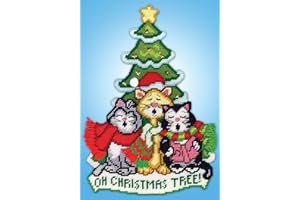 Caroling Kittens Plastic Canvas Wall Décor Kit