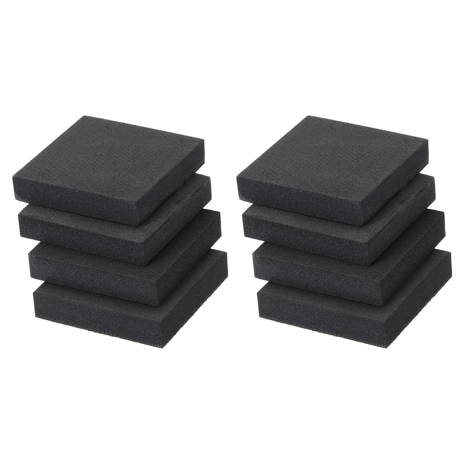 PATIKIL EVA Anti-Vibration Pads, 8 Pcs Shock Absorbing Washer Pads 2" x 2" x 0.4" for HVAC, Air Conditioner, Air Compressor, Condenser, Dryer, Black