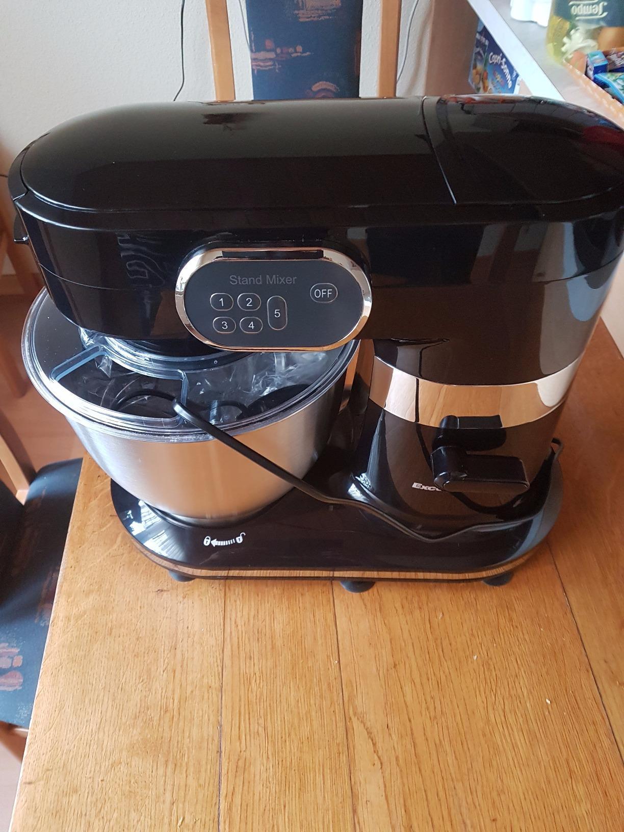 Excelvan Küchenmaschine 1000W 5,5L Edelstahl-Rührschüssel mit