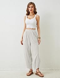 Xiaoxuemeng Womens Baggy Wide Leg Pants Casual