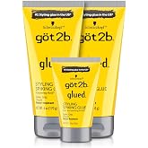 Got2B Glued Styling Spiking Hair Gel 2-6 oz tubes + 1 Travel 1.25 oz tube,(Pack of 12)