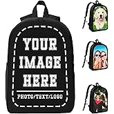 Custom Backpack Personalized Backpack For Women Men Design Your Own Work Travel Bag High Volume Casual Packet With Text Logo Photo, Simple Casual Packet 17inchs