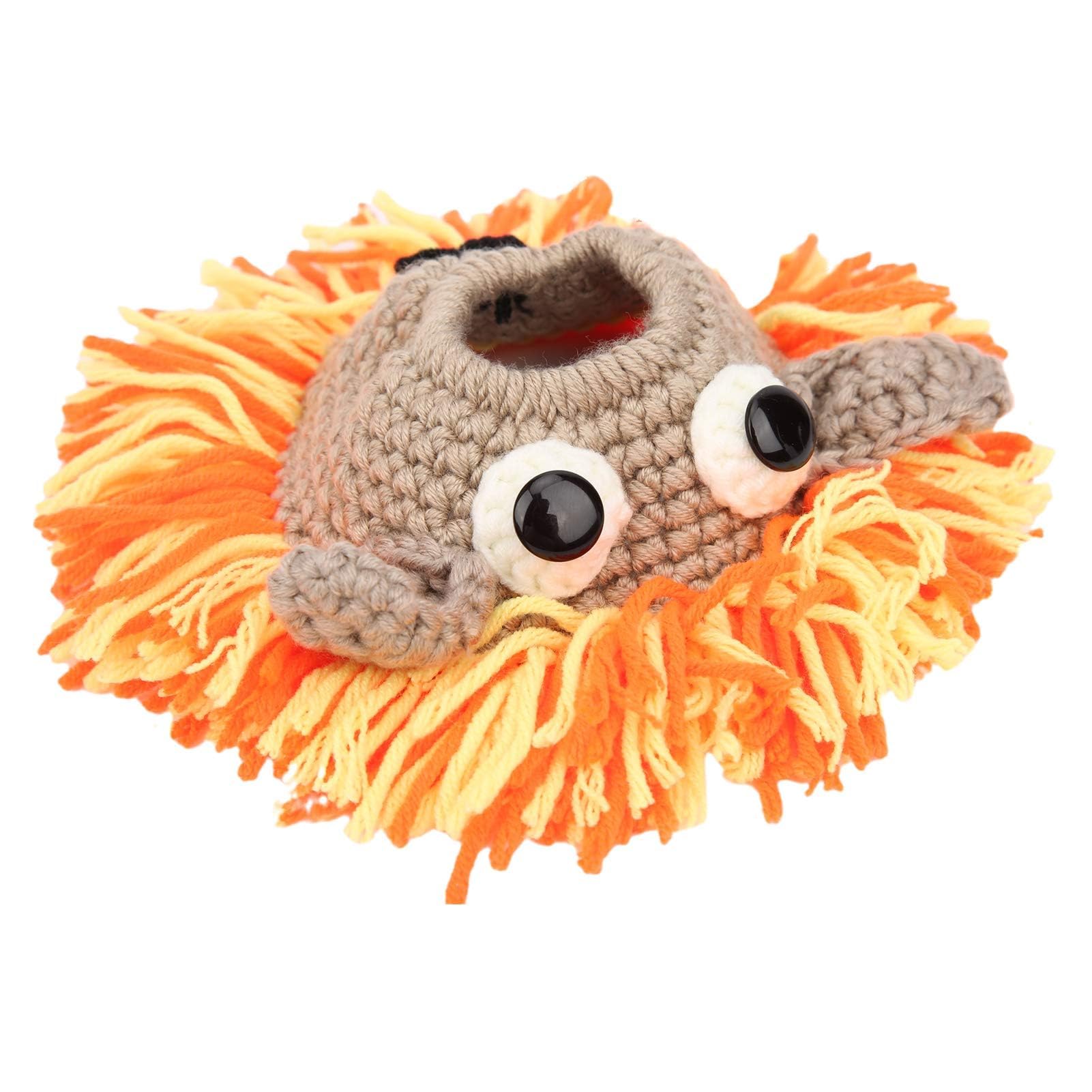 Agatige Shutter Huggers, Camera Buddies Posing Prop Pet Camera Buddies Shutter Photography Props Handmade Knitted Lens Accessories for Portable Video Devices, Orange