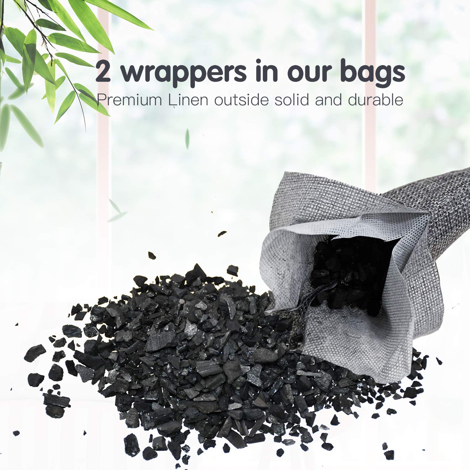VITSCAN 24 Pack Bamboo Charcoal Bag for Shoes, Charcoal Bags for Home and Car