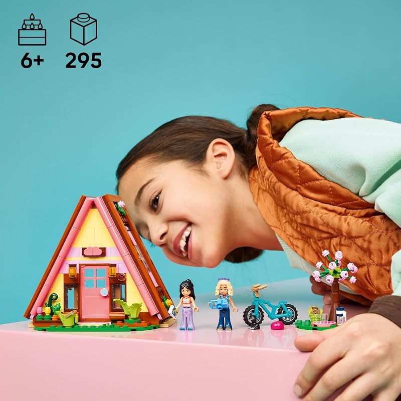 Friends Cabaña de Glamping en la Naturaleza – Casa de Juguete con 2 Mini Muñecas, Figura de Gato y Accesorios Inc. Camas y Comida – Regalo de Cumpleaños para Niñas de 6+ Años – 42682