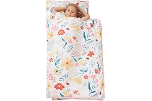 softan Toddler Nap Mat with Pillow and Blanket, Extra Large Rolled Napping Mats,Slumber Bags for Boys Girls,Easy to Roll up,Kids Sleeping Bag for Daycare, Preschool Travel Camping