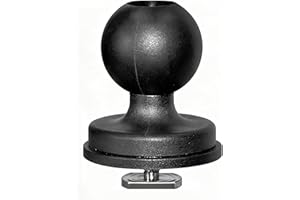 Strg 1" Ball Track Mount with T-Bolt Attachment Base, Track Mounts Base Compatible Kayaks Boats Track Mounting Systems and RAM Mount 1" B Size Double Socket Arm (Single Ball)