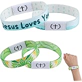 CHICWIN 2 Pcs Daily Bible Verse Bracelets, NFC Phone Scan Scripture Bracelets for Spiritual Verse and Energy, Christian Accessories Religious Faith Gift for Father/Beliver/Prayer/Couples/Women