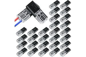 30 Pieces 2 Wire Connector - Electrical Work LED Connector, Solderless Adapter Terminal, for Trailer Fan Car Modification Con