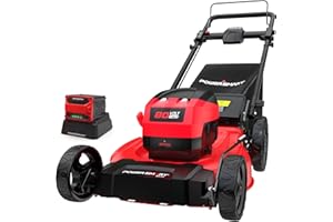 PowerSmart 80V 21in Push Cordless Lawn Mower, Brushless Battery Lawn Mower with 6.0Ah Battery and Charger（PS76821）