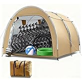 Bike Storage Shed Tent,Outdoor Portable Bicycle Storage Sheds with 420D Oxford Fabric Waterproof for 6-8 Bikes,Bike Covers Shelter for Motorcycle,Garden Tools,Toys,Lawn Mower