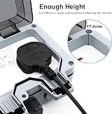 RICOKEY Double Outdoor Socket IP66 13A 2 Gang Weatherproof Wall Outlet view 5