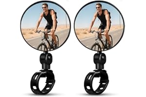 2 PCS Bike Rear View Mirror,8cm Adjustable Wide Angle Round Scooter Rearview Mirror,Universal for Electric Scooters, Electric