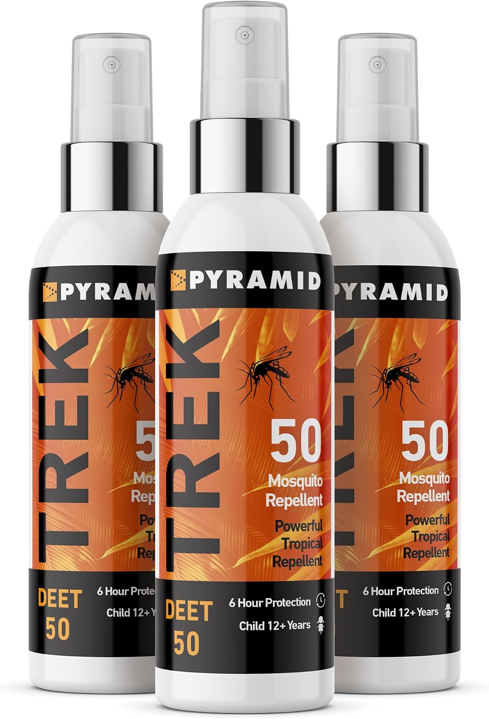 Pyramid Trek 50 Insect Repellent 50% DEET 3x100ml Unscented