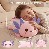 Mewaii Cute Axolotl Plush Pillow 13 Inch Pink Kawaii Stuffed Animal view 2