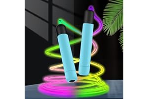 Bertiveny LED Rainbow Jumping Rope for Kids Light Up Exercise Jump Rope for Sport Interest Luminous Adjustable Skipping Ropes for Decompression Women Leisure Men Fitness