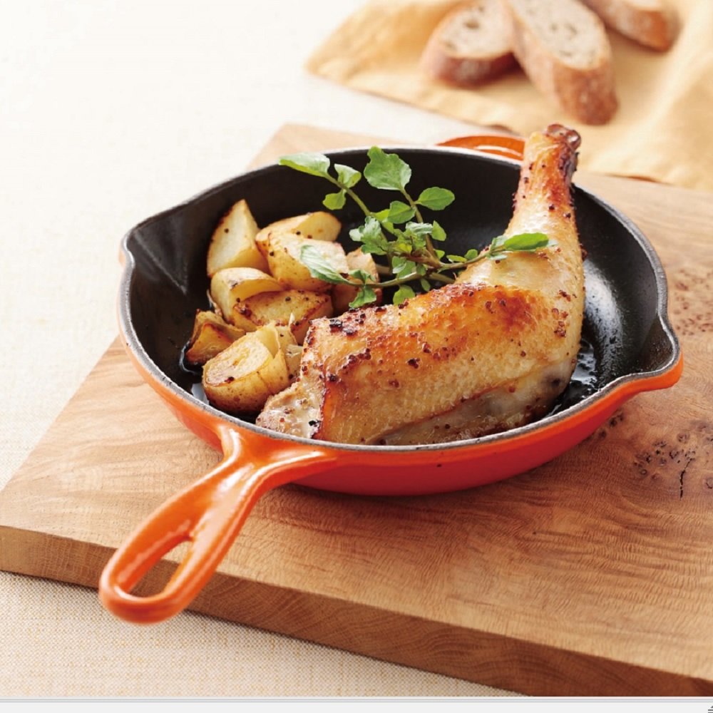 Mua Le Creuset Cast Iron Enameled Pot, Skillet, 7.9 inches (20 cm), Orange,  Gas, IH Oven Compatible trên Amazon Nhật chính hãng 2021 | Fado