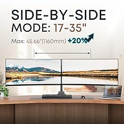 17-57 inch Dual Vertical Monitor Mount, Heavy Duty