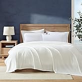 Nautica - Queen Blanket, Soft Plush Fleece Bedding, Ideal for Bed or Couch, Oeko-Tex Certified (Solid White)