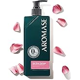 Aromase Red Rose Damage Recovery Conditioner, DAMASK ROSE OIL Detangles Frizzy Hair, CLEAN RINSE, JOJOBA OIL Deep Hydrate Moisturizer, LINOLENIC ACID Strengthen Hair Strands