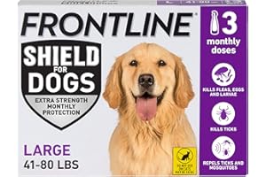 FRONTLINE Shield Flea & Tick Treatment for Large Dogs 41-80 lbs. Count of 3