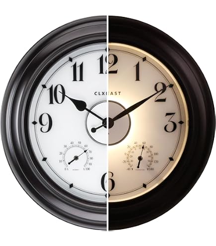 matching outdoor clock and thermometer