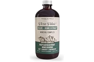 TRIQUETRA HEALTH Flora Fulvic | Fulvic Acid + Humic Acid Complex – 550 mg | Mined in Utah, Prehistoric Deep Earth Extract | Immunity, Gut, Digestion – Natural Trace Mineral Complex, Fulvic Acid Supplement – 8 fl oz.