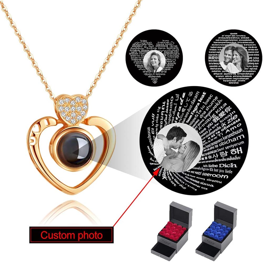 Custom Projection Necklace 100 Different Languages I Love You Custom