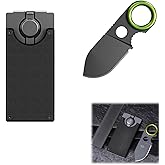 Lqucwepp 31-002521N GDC Money Clip,With Built-In Fixed Blade Knife,Rust Proof Materials, Titanium Coated Steel Body,Sleek Sma