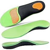 Plantar Fasciitis Relief Insoles (220+lbs) Arch Support Insoles for Flat Feet, Work Boot Insoles, Memory Foam Arch Support Inserts for Men & Women, Gel Orthotic Insoles for Standing All Day