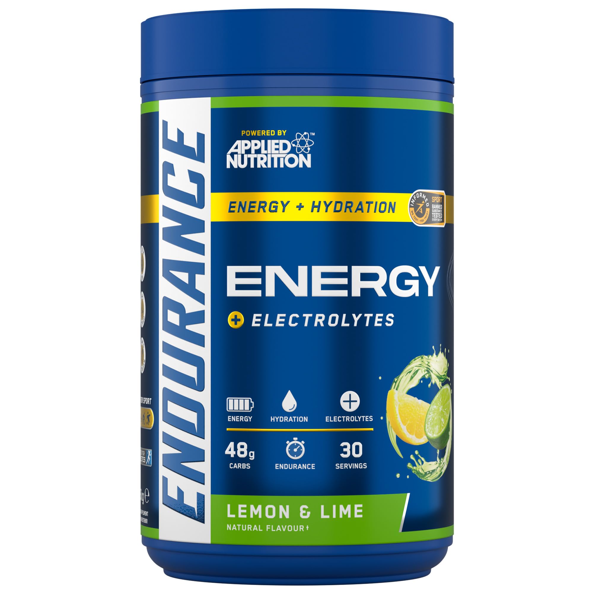 Endurance Energy Drink Powder High in Carbohydrates and Electrolytes Quick Energy for Performance Sports (1.5kg - 30 Servings) (Lemon & Lime)