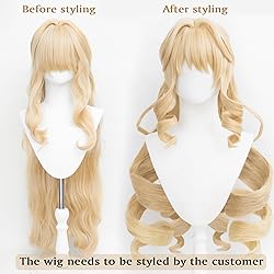 maysuwell Cosplay Wig for Anime Wigs Short Blonde