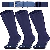 Londkaron Youth Elite Baseball/Softball Socks & Belt Combo (3 Pairs of Socks with 1 Belt)